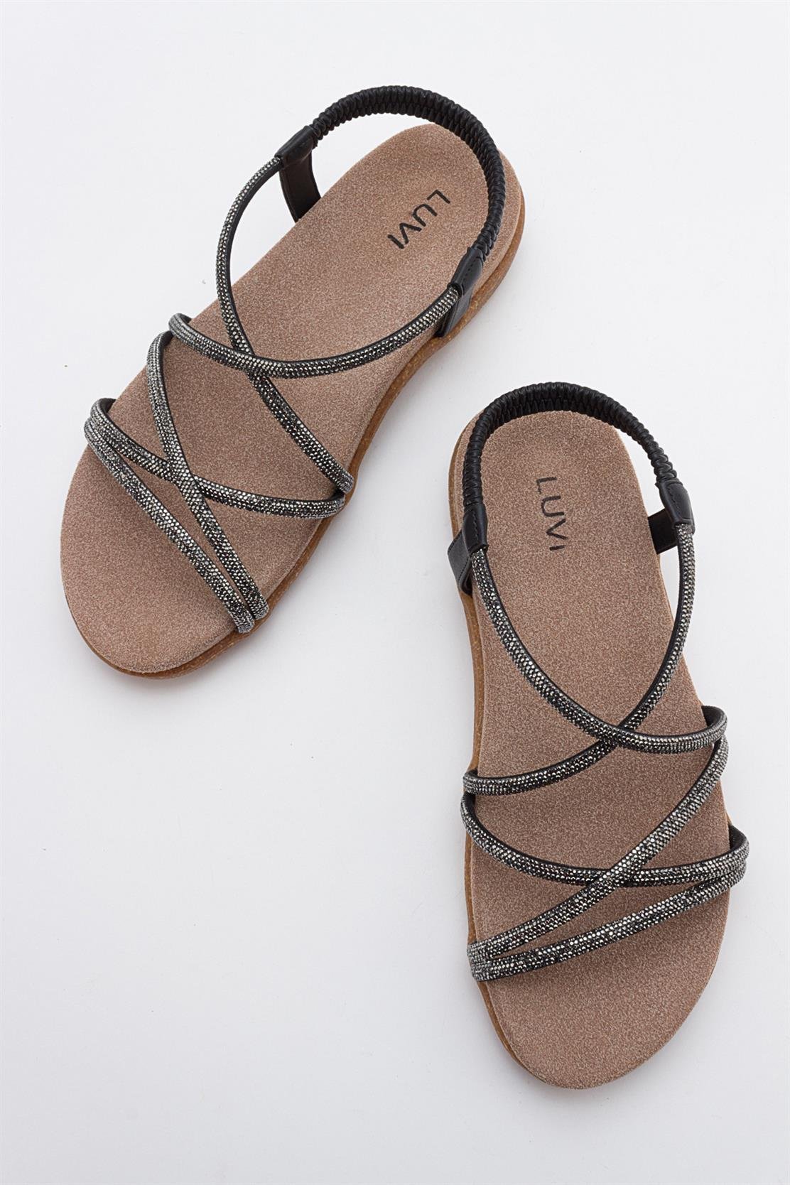 Ever Black Embellished Sandal (Women)