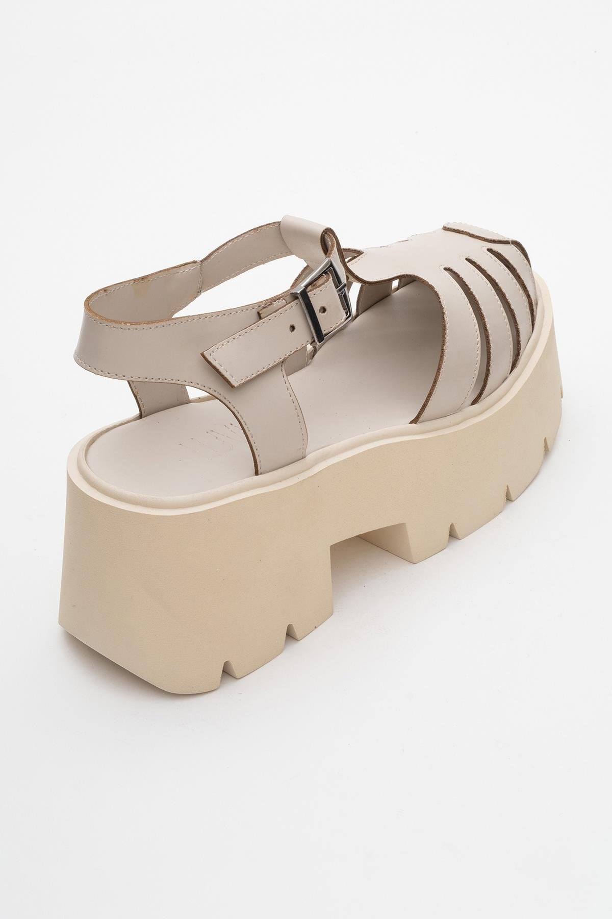 Verua - Beige Platform Sandal (Women)