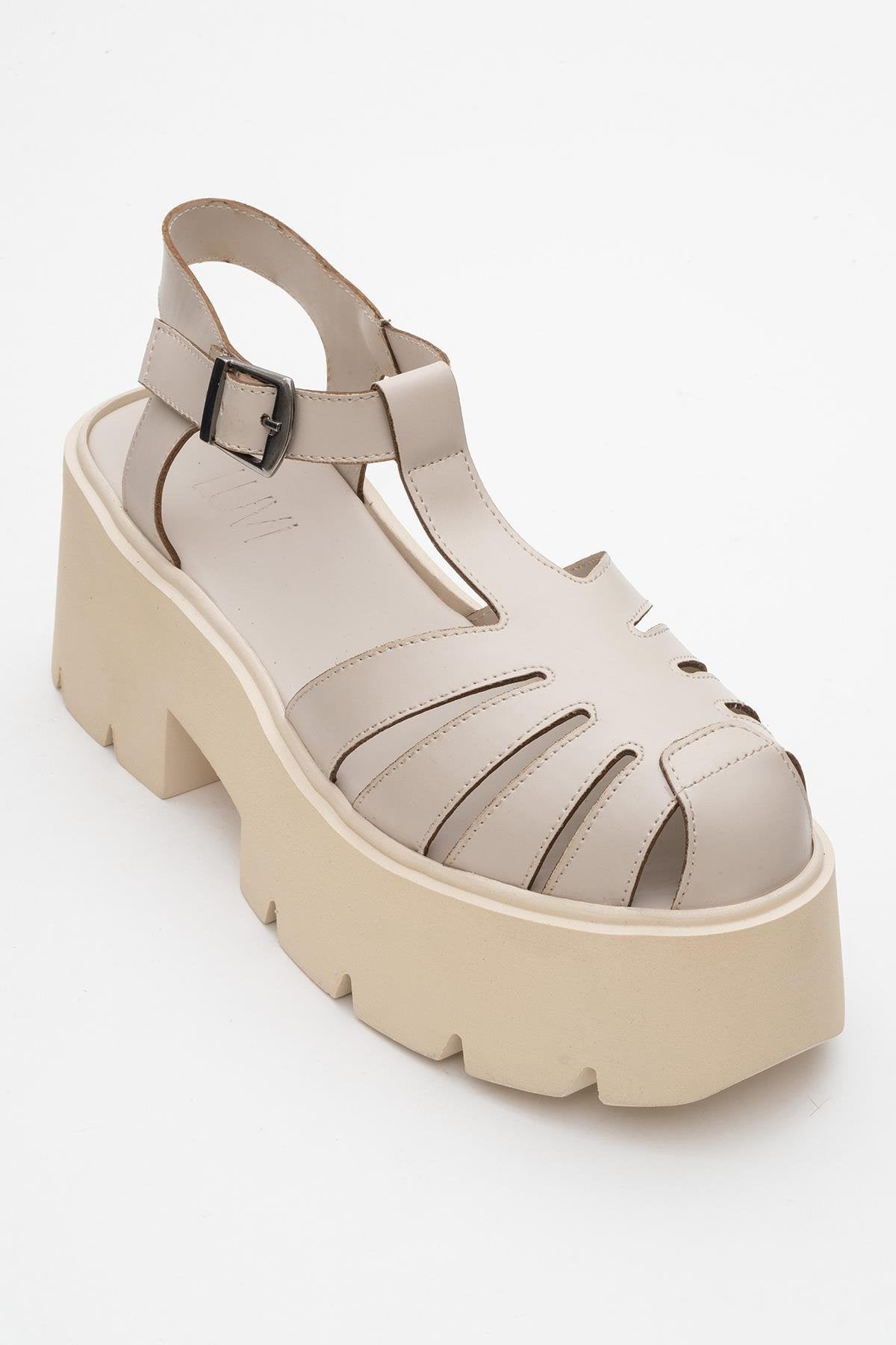 Verua - Beige Platform Sandal (Women)