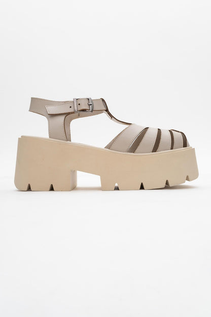 Verua - Beige Platform Sandal (Women)