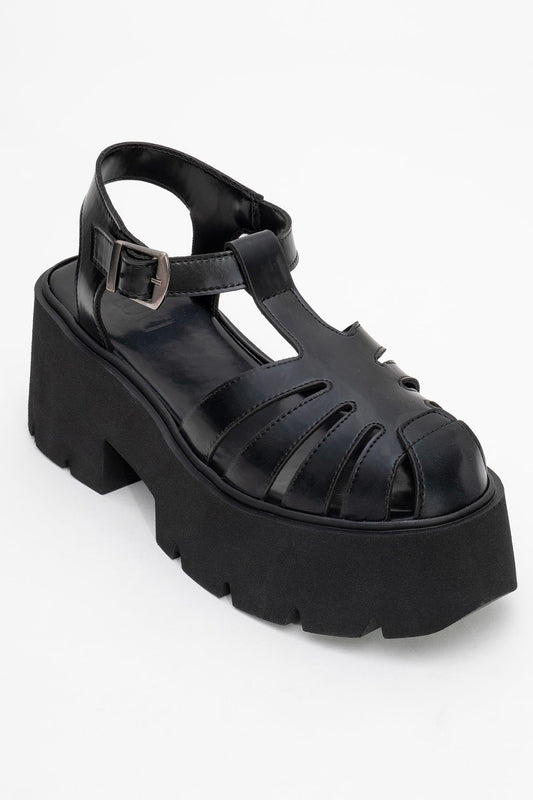 Verua - Black Platform Sandal (Women)