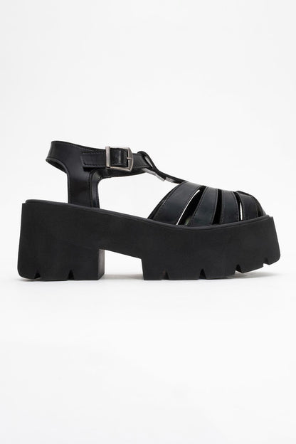 Verua - Black Platform Sandal (Women)