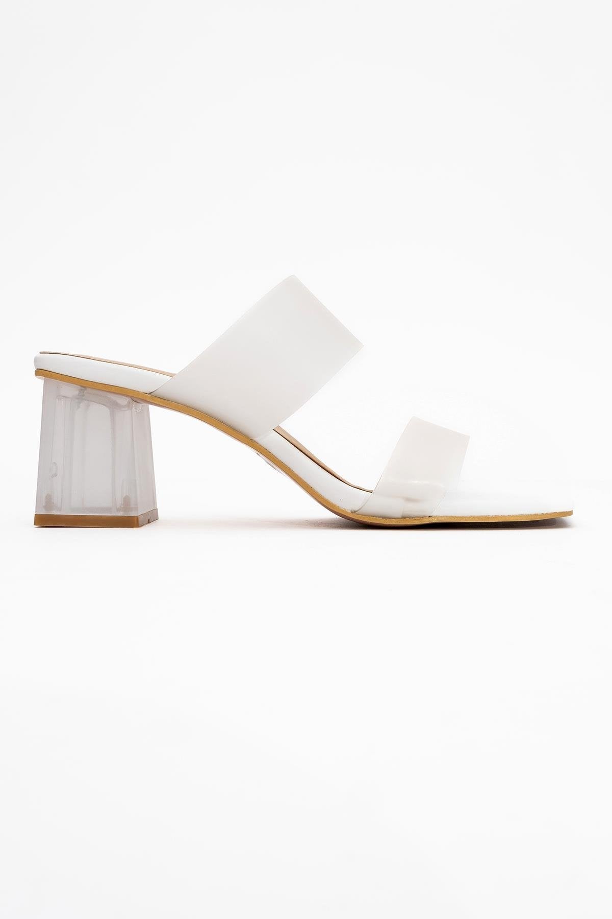 Elara White Transparent Strap Sandal (Women)