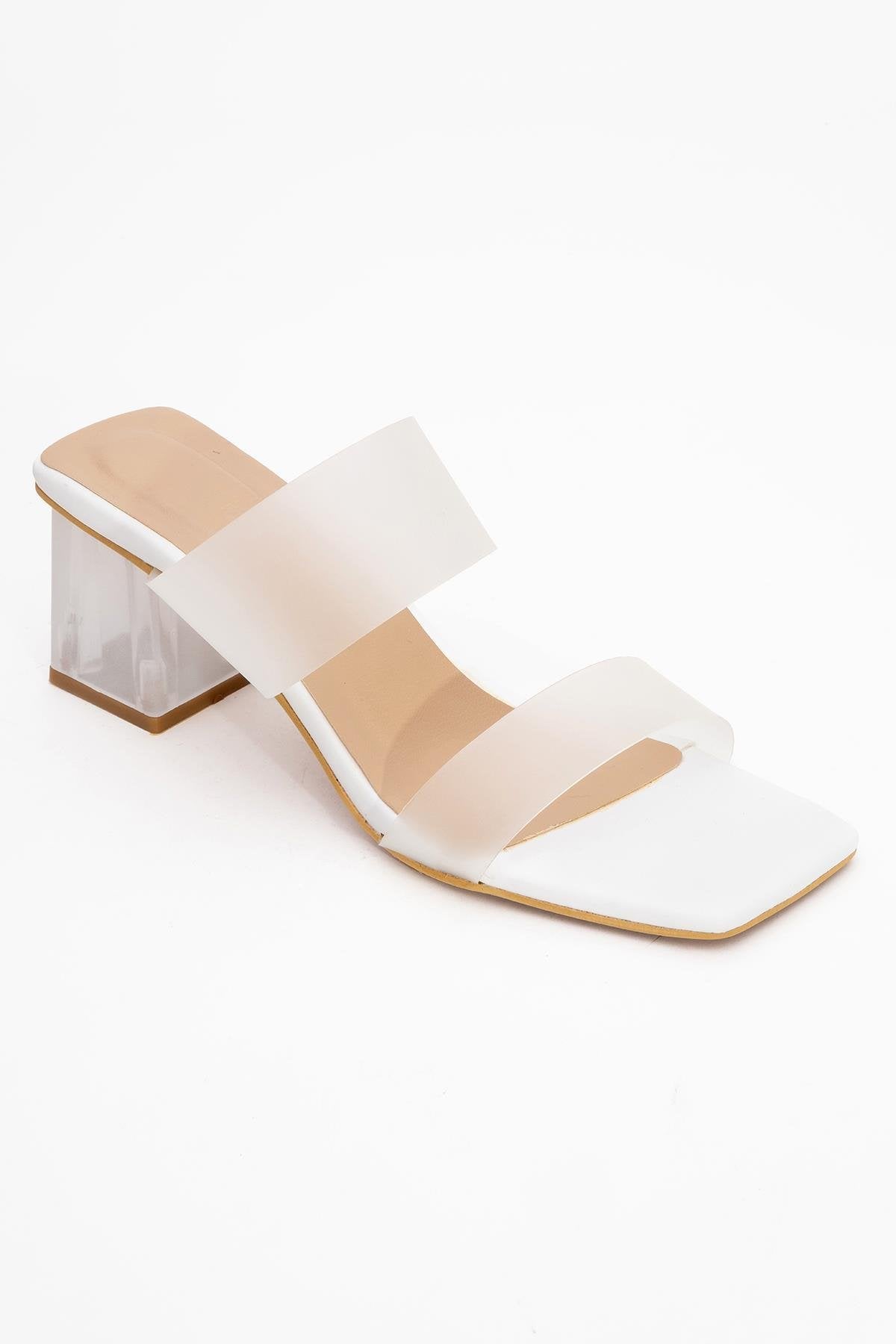 Elara White Transparent Strap Sandal (Women)