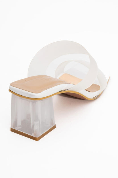 Elara White Transparent Strap Sandal (Women)