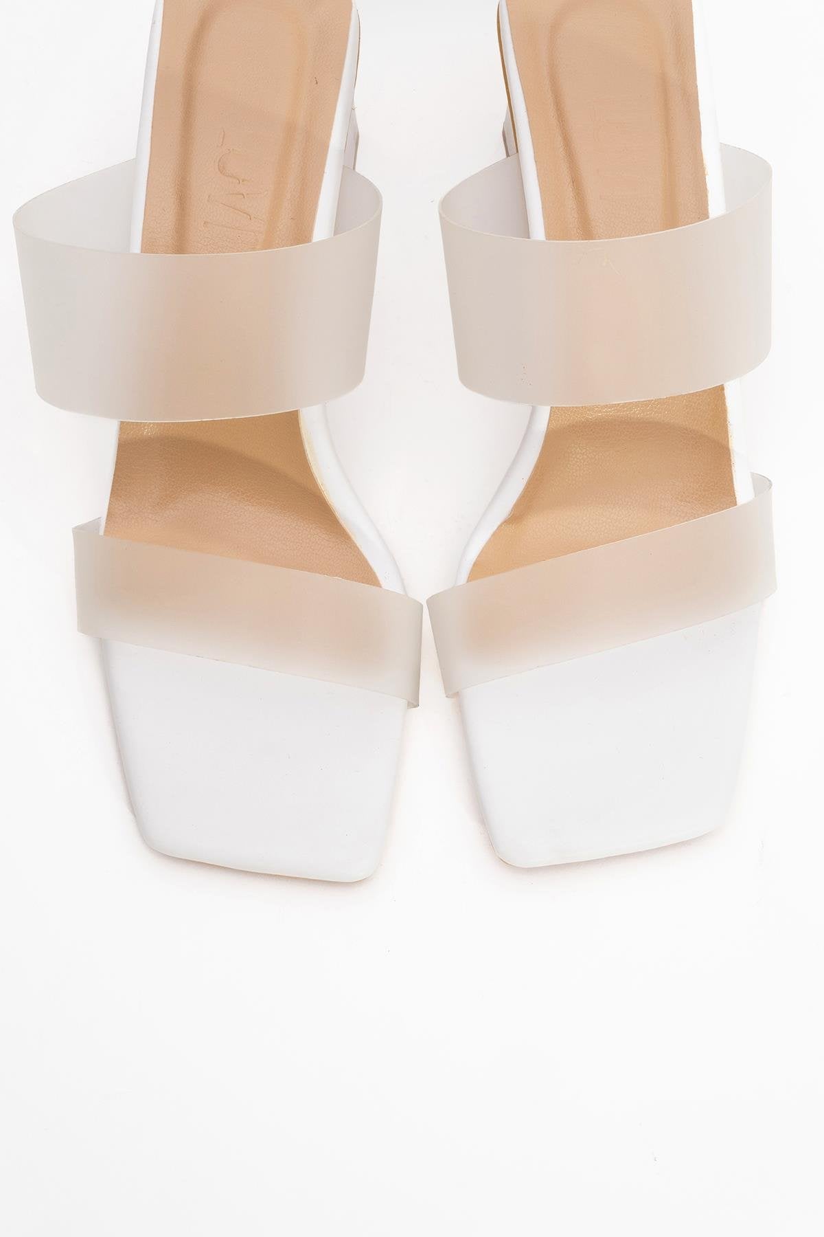 Elara White Transparent Strap Sandal (Women)