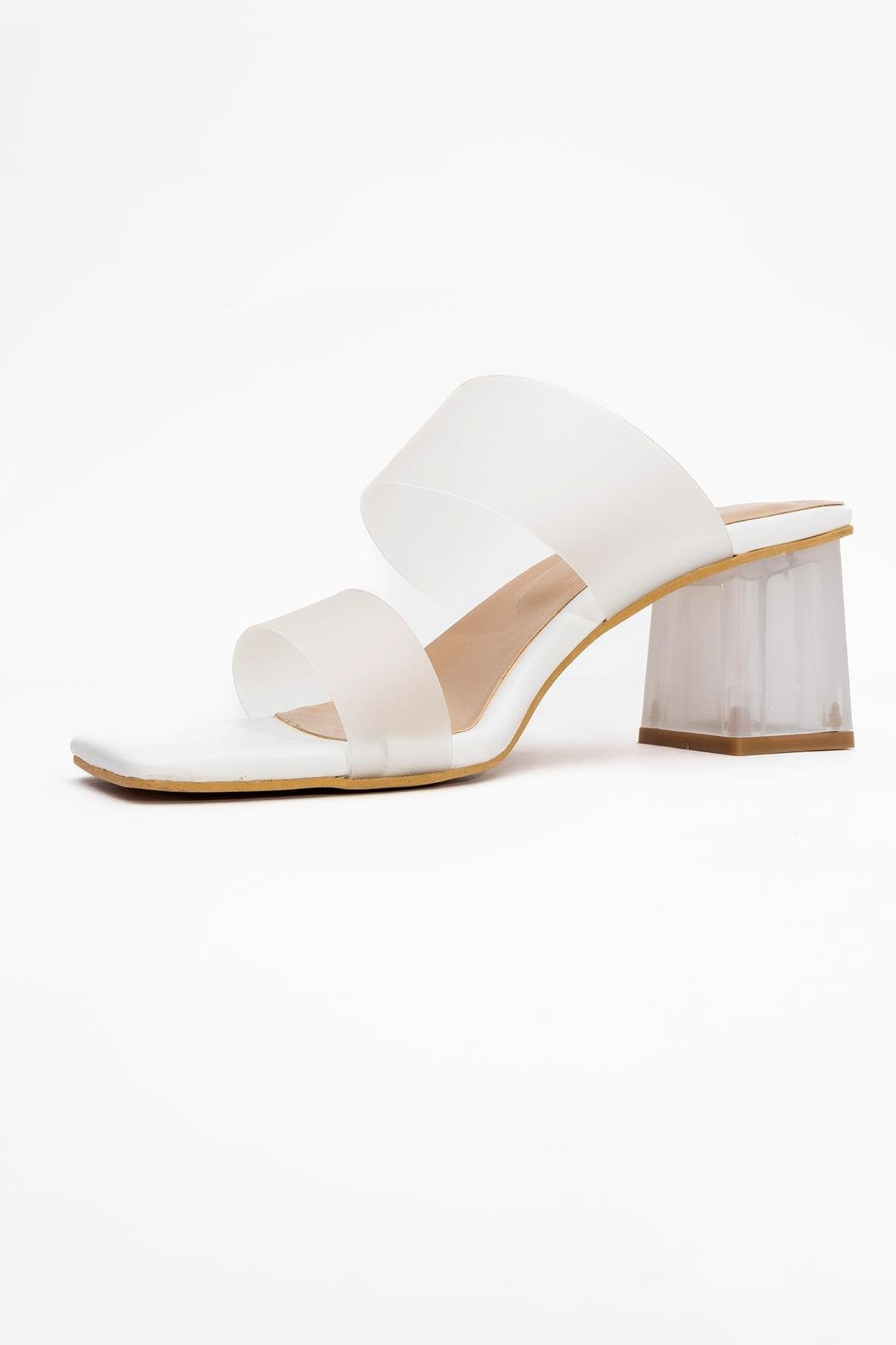 Elara White Transparent Strap Sandal (Women)