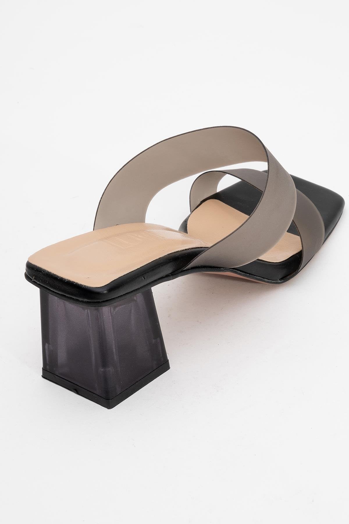 Elara Black Transparent Strap Sandal (Women)