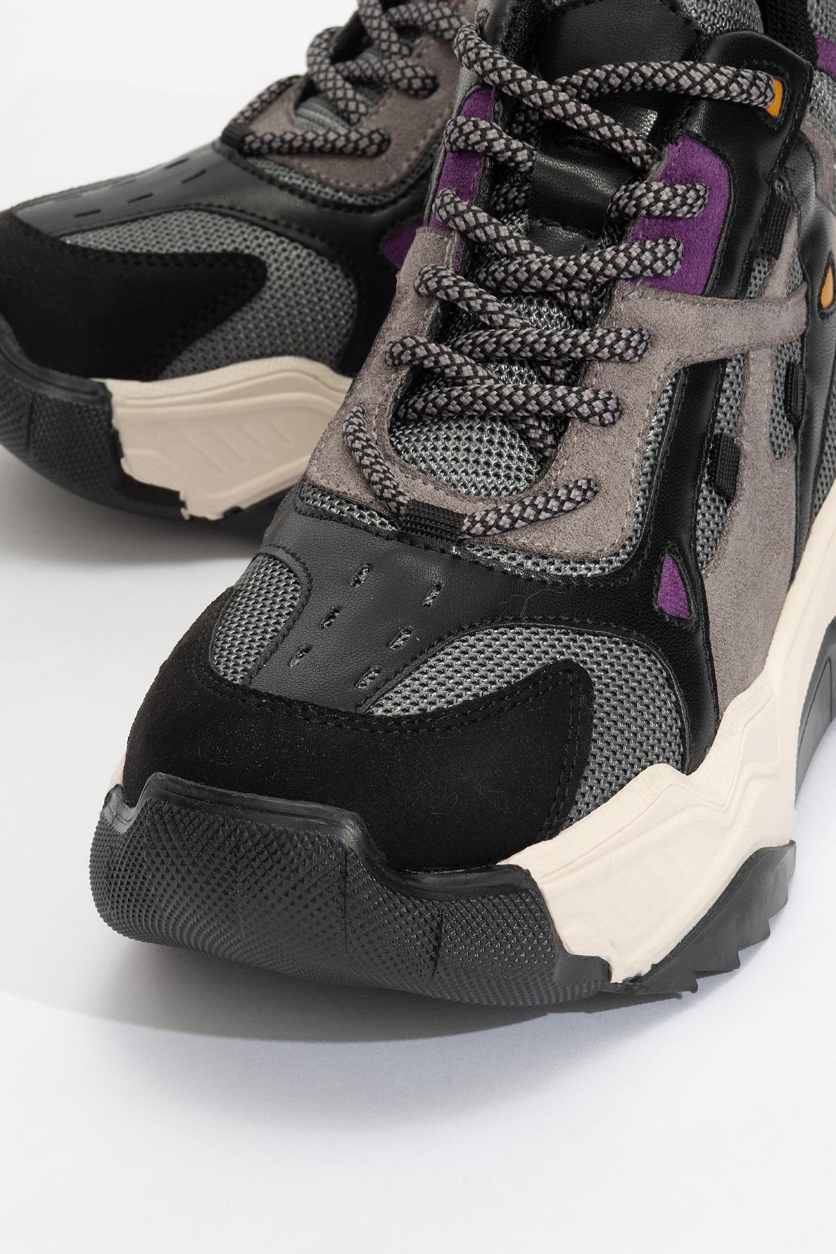 Lowel Black-Purple Sneaker Boot (Women)