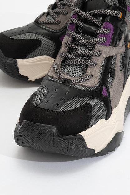 Lowel Black-Purple Sneaker Boot (Women)