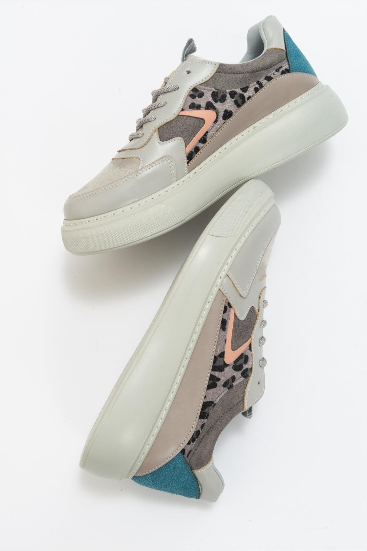 Ida - Grey Platform Sneakers