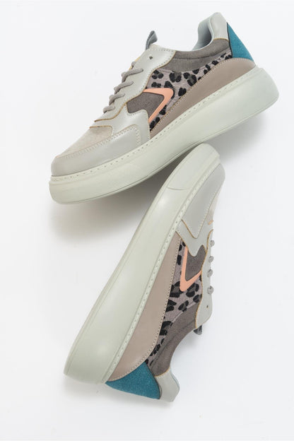 Ida - Grey Platform Sneakers