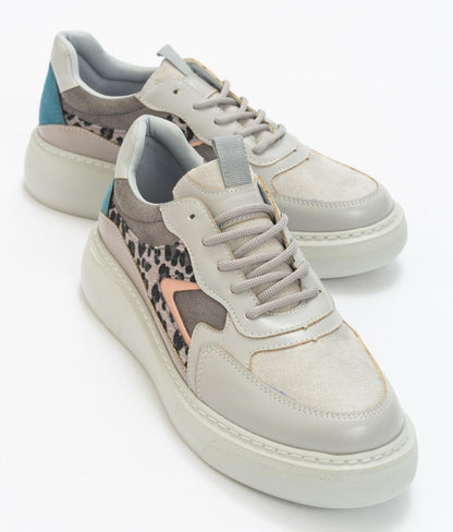 Ida - Grey Platform Sneakers