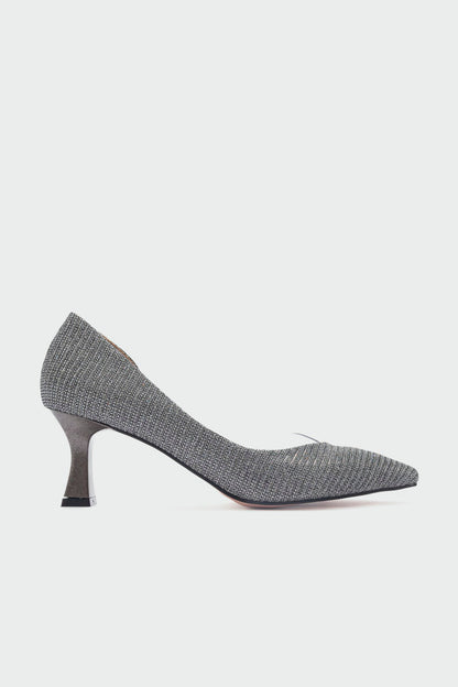 Vera Platinum Glitter Pointed Toe Pump (Women)