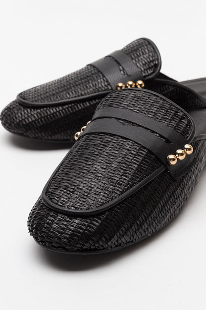 Patrizia - Black Leather Mule (Women)