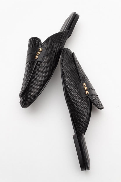 Patrizia - Black Leather Mule (Women)