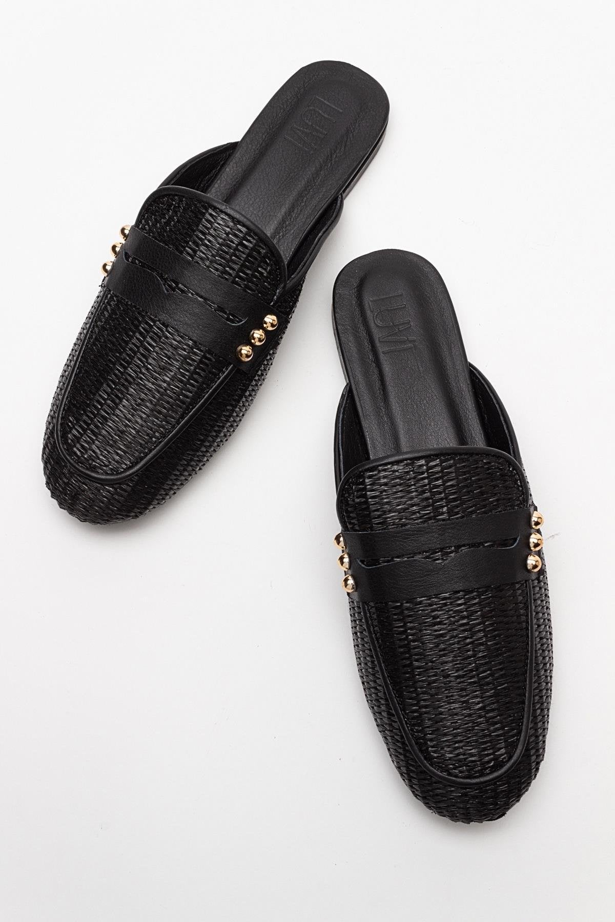 Patrizia - Black Leather Mule (Women)