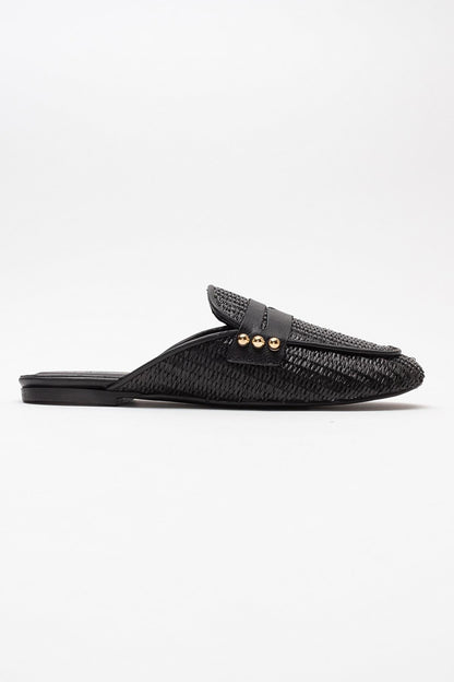 Patrizia - Black Leather Mule (Women)