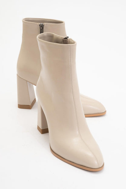 Jewel Beige Cilt High Heel Boot (Women)