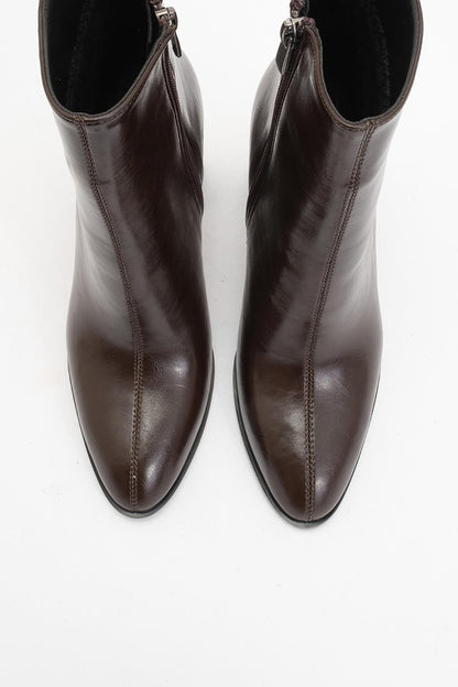 Jewel Brown High Heel Boot (Women)