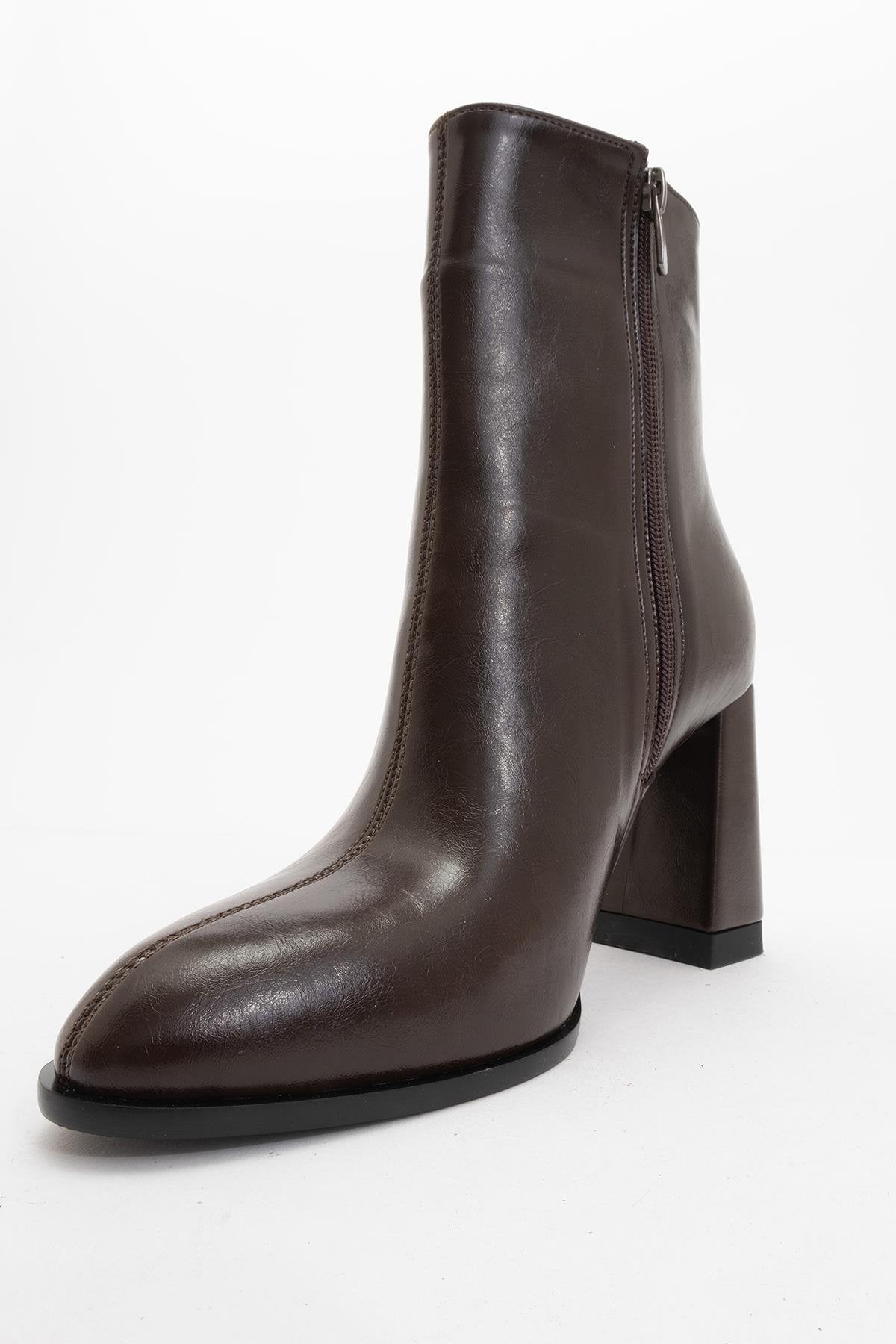 Jewel Brown High Heel Boot (Women)