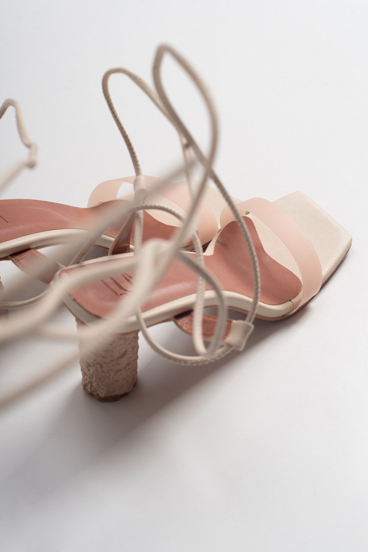 Rhea Beige Block Heel Sandal (Women)