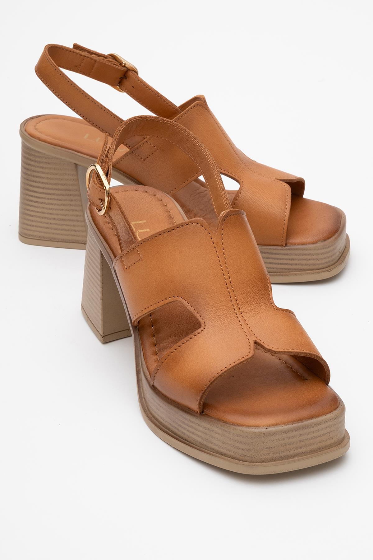 Zennia - Cognac Brown Leather Platform Sandal (Women)
