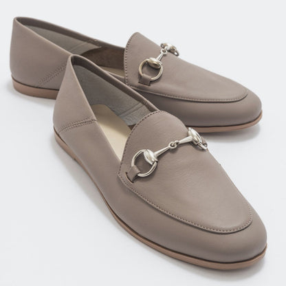 Penny - Light Brown Leather Horsebit Loafers